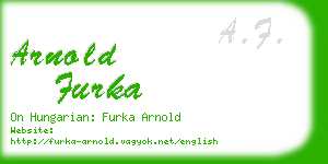 arnold furka business card